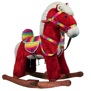 راکر اسب کودک چوبی قرمز -اسباب بازی